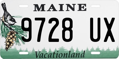 ME license plate 9728UX
