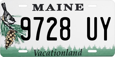 ME license plate 9728UY