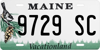 ME license plate 9729SC