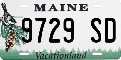 ME license plate 9729SD