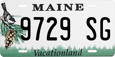 ME license plate 9729SG