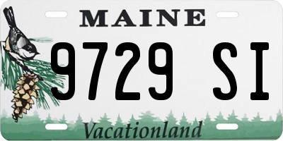 ME license plate 9729SI