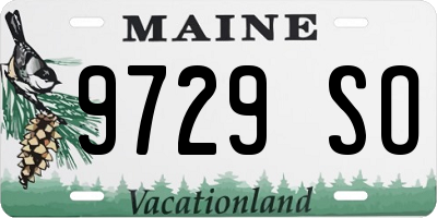ME license plate 9729SO