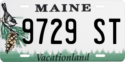 ME license plate 9729ST