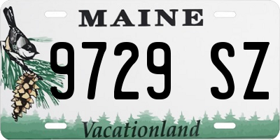 ME license plate 9729SZ