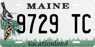 ME license plate 9729TC