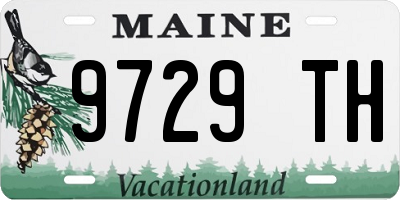 ME license plate 9729TH