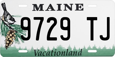 ME license plate 9729TJ