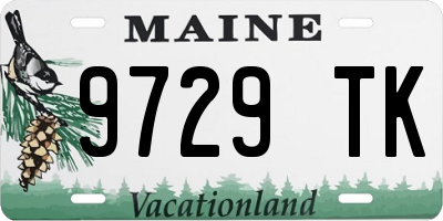 ME license plate 9729TK