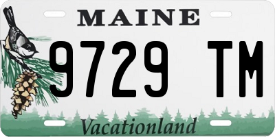 ME license plate 9729TM