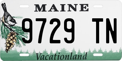 ME license plate 9729TN