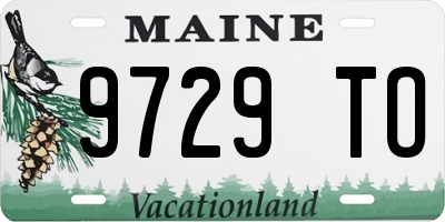 ME license plate 9729TO