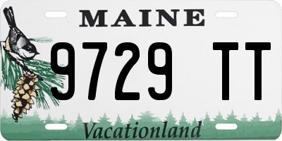 ME license plate 9729TT
