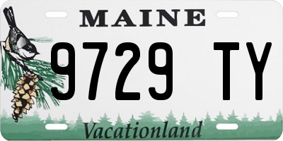 ME license plate 9729TY