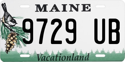 ME license plate 9729UB