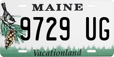 ME license plate 9729UG