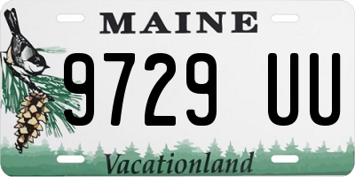 ME license plate 9729UU