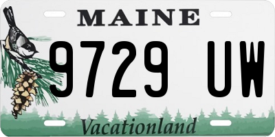 ME license plate 9729UW