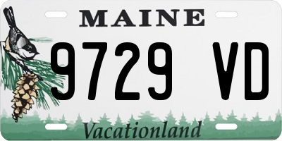 ME license plate 9729VD