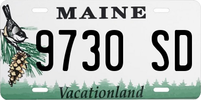 ME license plate 9730SD