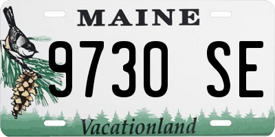 ME license plate 9730SE