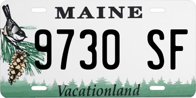 ME license plate 9730SF