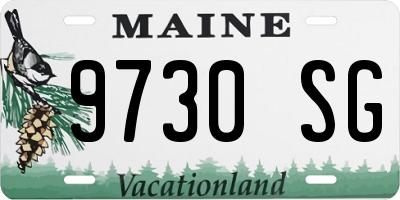 ME license plate 9730SG