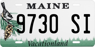 ME license plate 9730SI