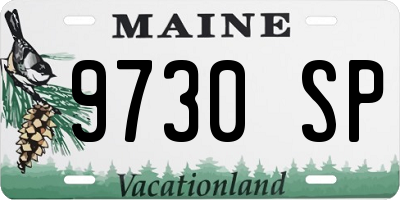 ME license plate 9730SP