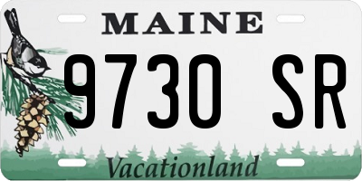 ME license plate 9730SR