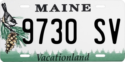 ME license plate 9730SV