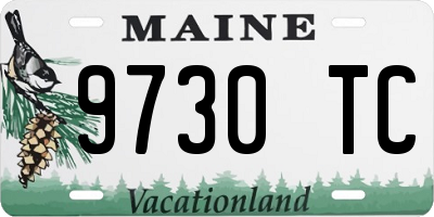 ME license plate 9730TC
