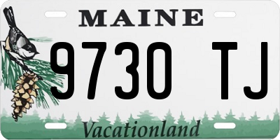 ME license plate 9730TJ