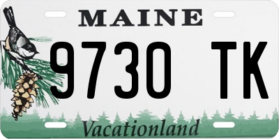 ME license plate 9730TK