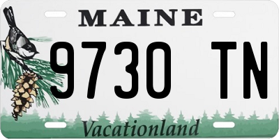 ME license plate 9730TN