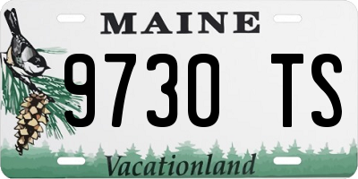 ME license plate 9730TS
