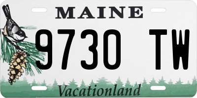 ME license plate 9730TW