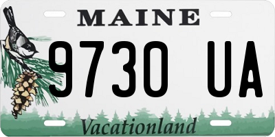 ME license plate 9730UA