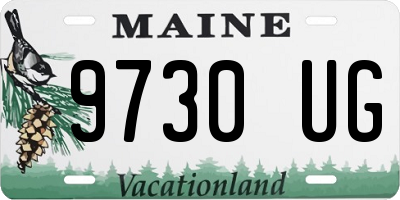 ME license plate 9730UG