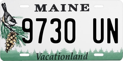 ME license plate 9730UN
