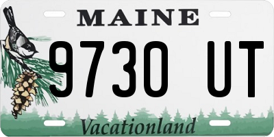 ME license plate 9730UT