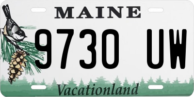 ME license plate 9730UW