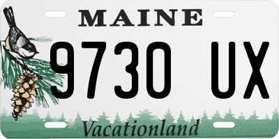 ME license plate 9730UX