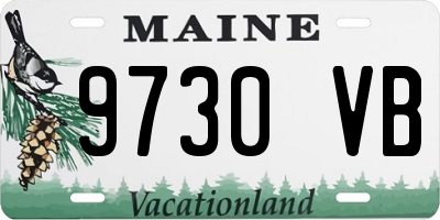 ME license plate 9730VB