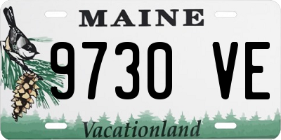 ME license plate 9730VE