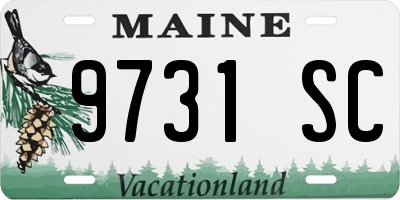 ME license plate 9731SC
