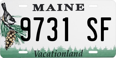 ME license plate 9731SF