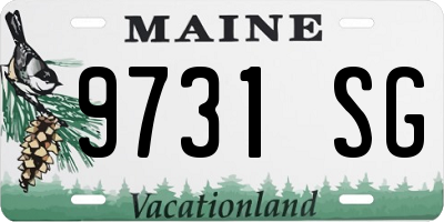 ME license plate 9731SG