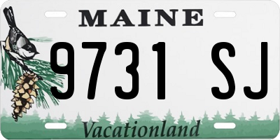 ME license plate 9731SJ