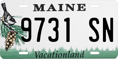 ME license plate 9731SN